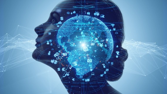 AI afbeelding van de binnenkant van een hoofd