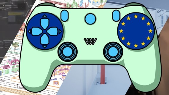 Een tekening van een Game console