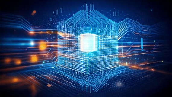 AI-afbeelding van een netwerk van digitale signalen