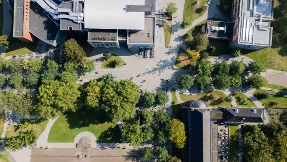 De BUas campus van bovenaf