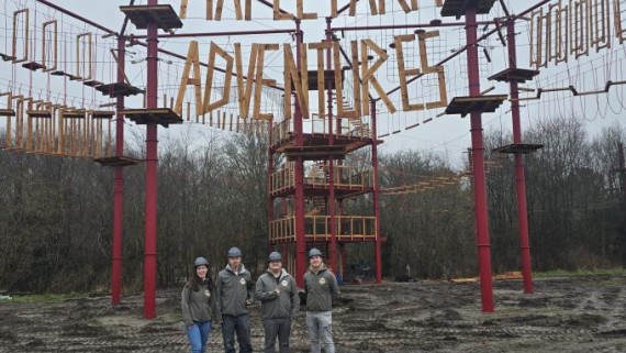 Een avonturenpark in opbouw