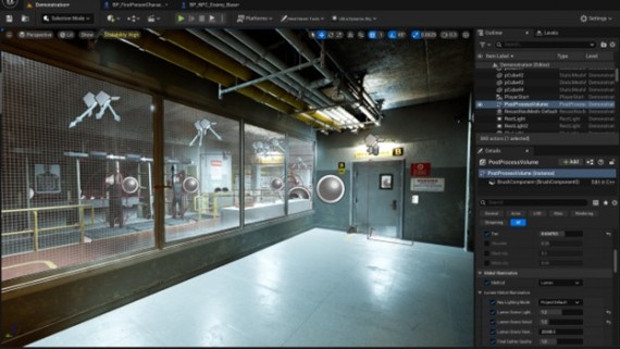 Schermafbeelding uit een Unreal Engine cursus