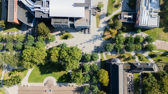 BUas campus van bovenaf met drone gefotografeerd
