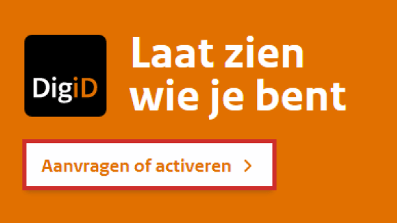 Schermafbeelding van DigiD