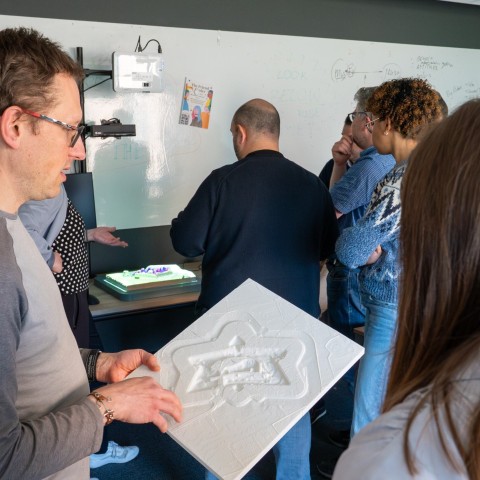 Docenten bekijken studentenwerk