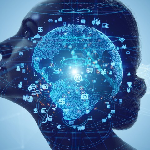 AI afbeelding van de binnenkant van een hoofd