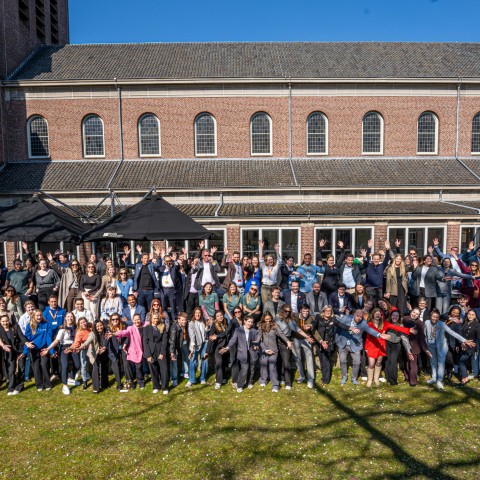 Groepsfoto van studenten op de Industry Day