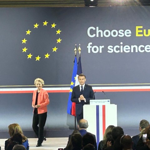 Macron en Von der Leyen op Choose Europe congres