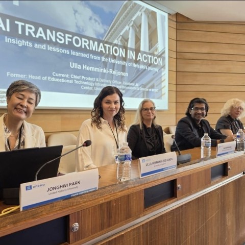 Inez Springael bij UNESCO's Digital Learning Week in Parijs 