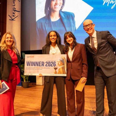 Maya receiving the Talent of the Year 2026 award