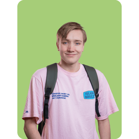 Decoratieve afbeelding van student