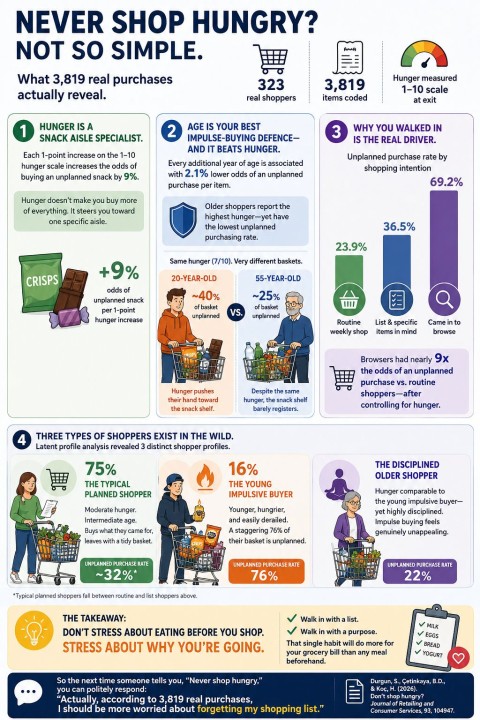 Factsheet over Never shop hungry