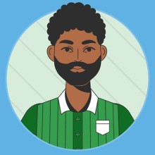 Geanimeerd portret van een donkere jongen