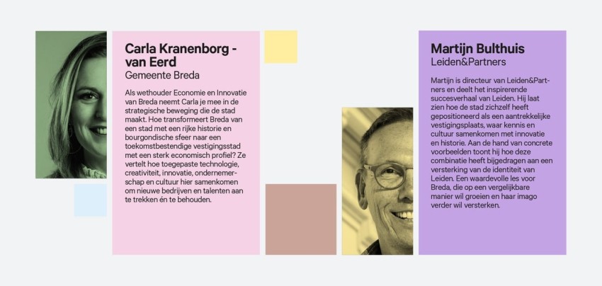 Aankondiging voor presentaties op een sprekersdag 