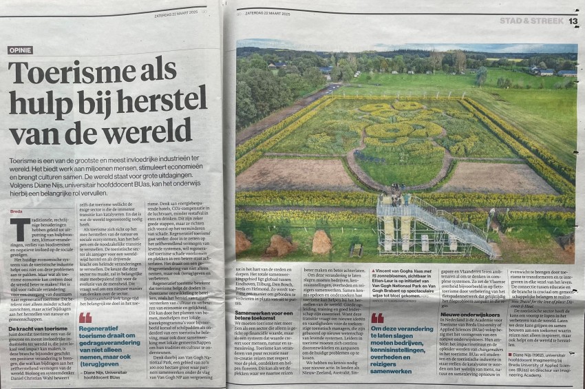 Foto van het opinieartikel in BN DeStem