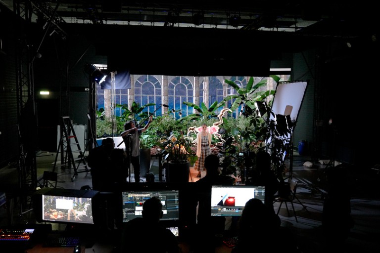 Een filmset voor virtuele producties