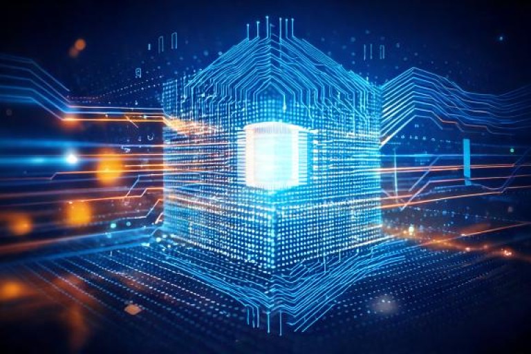 AI-afbeelding van een netwerk van digitale signalen