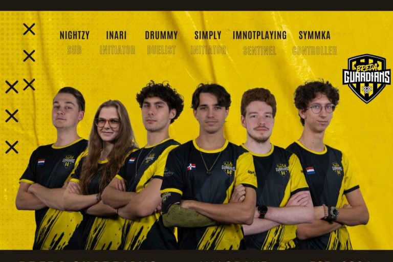 Groepsfoto van het Breda Guardians team