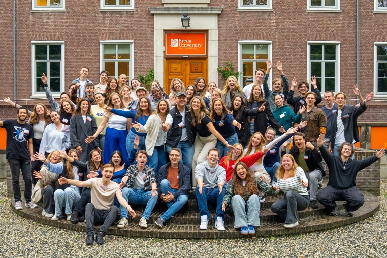 Groepsfoto van student ambassadors