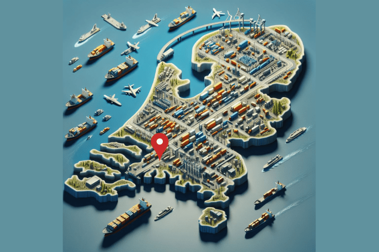 Geanimeerde kaart van Nederland met voertuigen