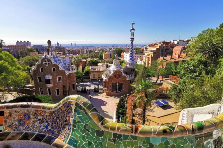 Uitzicht over Barcelona vanuit Park Güell