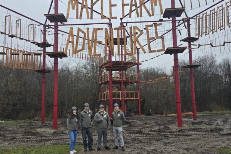 Een avonturenpark in opbouw