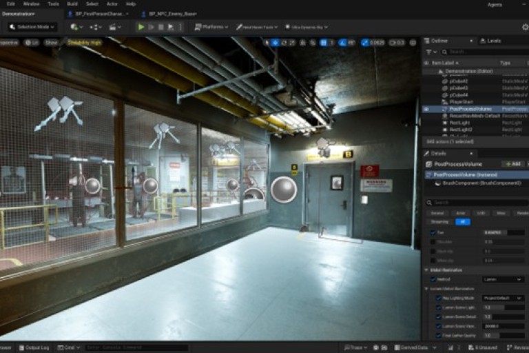 Schermafbeelding uit een Unreal Engine cursus