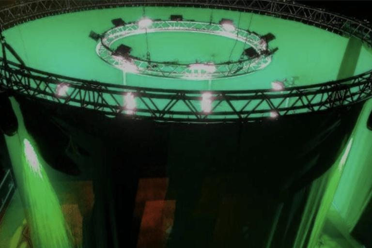 Professionele lichtinstallatie voor media opnames