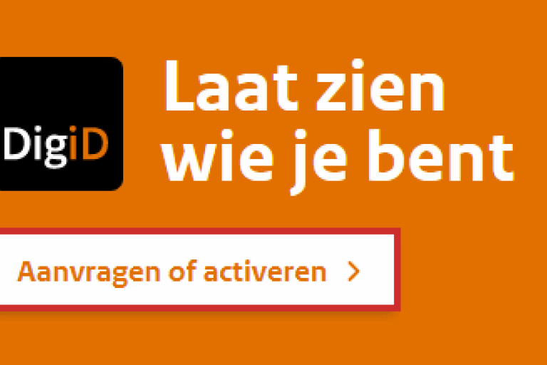 Schermafbeelding van DigiD
