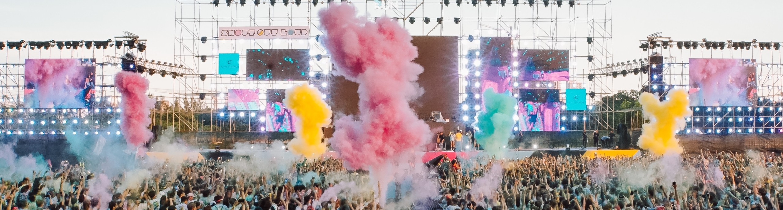Dansende mensen op een festival