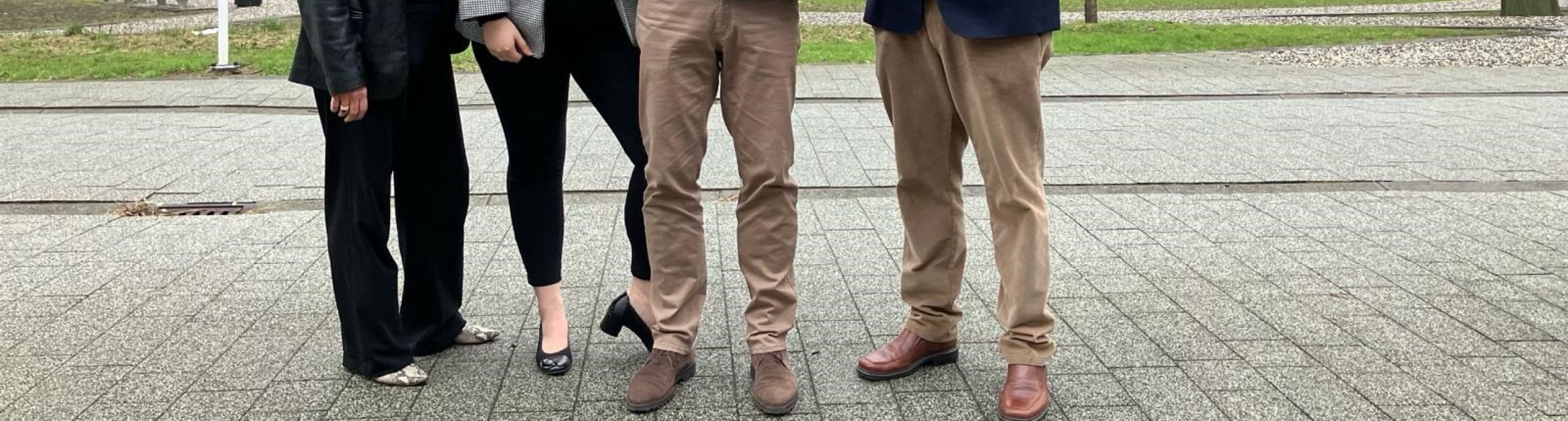 Groepsfoto van Dirk Broeren, Jorrit Snijder en twee anderen