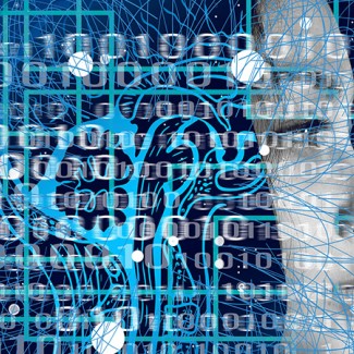 Een AI afbeelding van de binnenkant van een hoofd