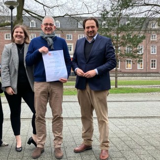 Groepsfoto van Dirk Broeren, Jorrit Snijder en twee anderen