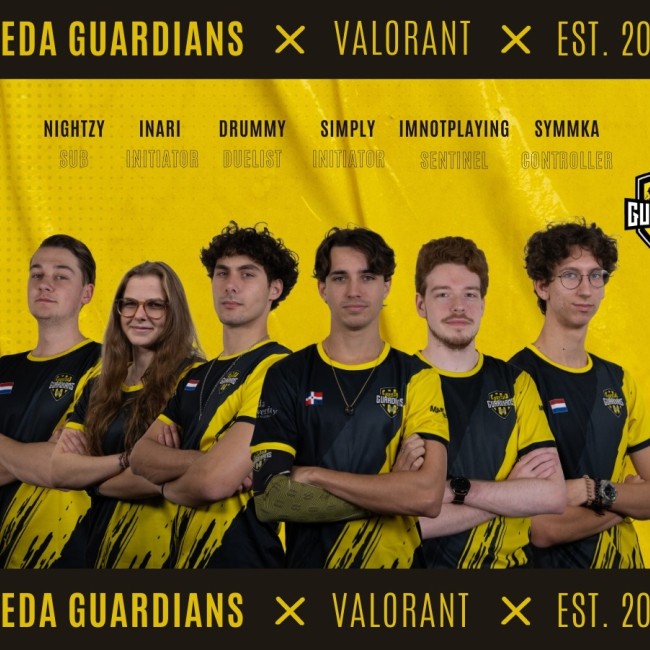 Groepsfoto van het Breda Guardians team