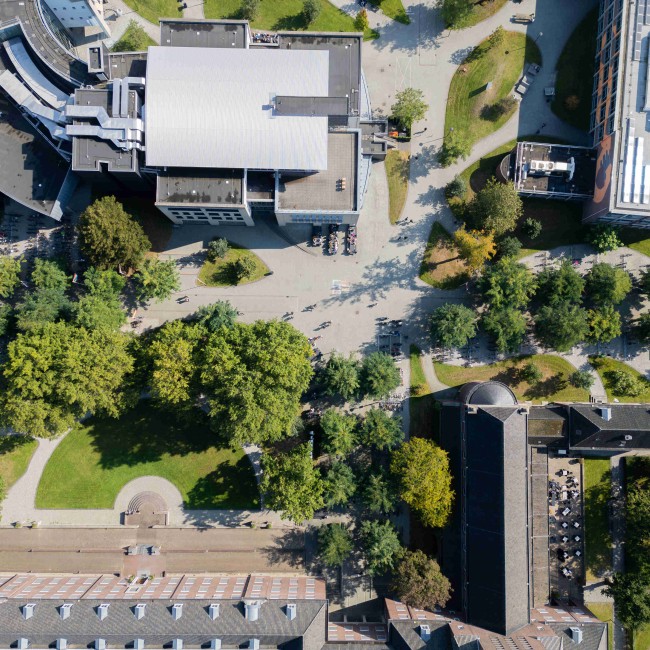 De BUas campus van bovenaf
