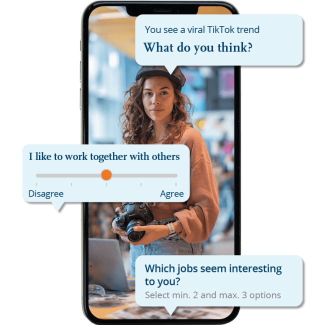 Screenshot uit de quiz