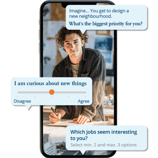 Screenshot uit de quiz