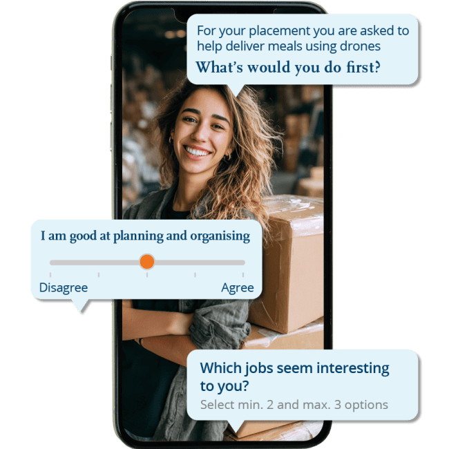 Screenshot uit de quiz