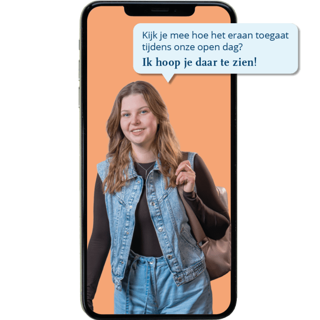 Decoratieve afbeelding van student