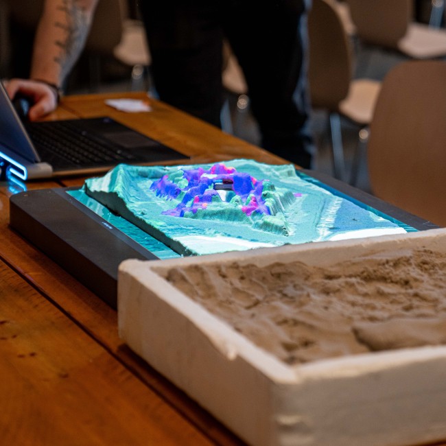 Close-up van het places and flows lab