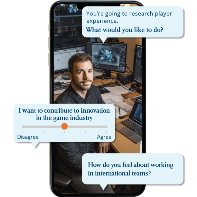 Screenshot uit de quiz