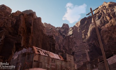 Een screenshot uit een door een student ontworpen game