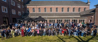 Groepsfoto van studenten op de Industry Day