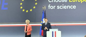 Macron en Von der Leyen op Choose Europe congres