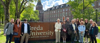 Groepsfoto van de projectgroep van Next Routes