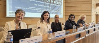 Inez Springael bij UNESCO's Digital Learning Week in Parijs 